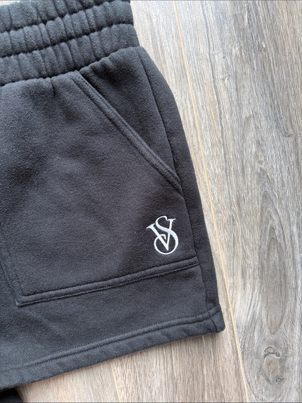 Victoria's Secret Black Fleece Lounge Shorts - Picture 2 of 5